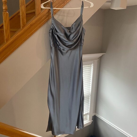 Revelry Skye Midi Satin Dress, Size 8 - Picture 3 of 5